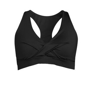 Avia Black Cross-Front Sports Bra